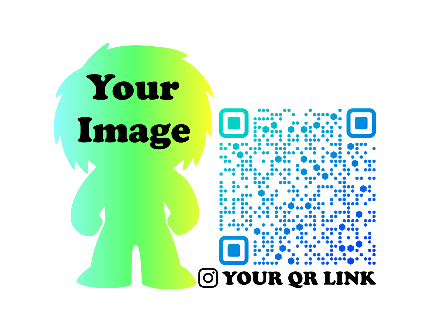 Custom QR Code Sticker - Gloss Vinyl