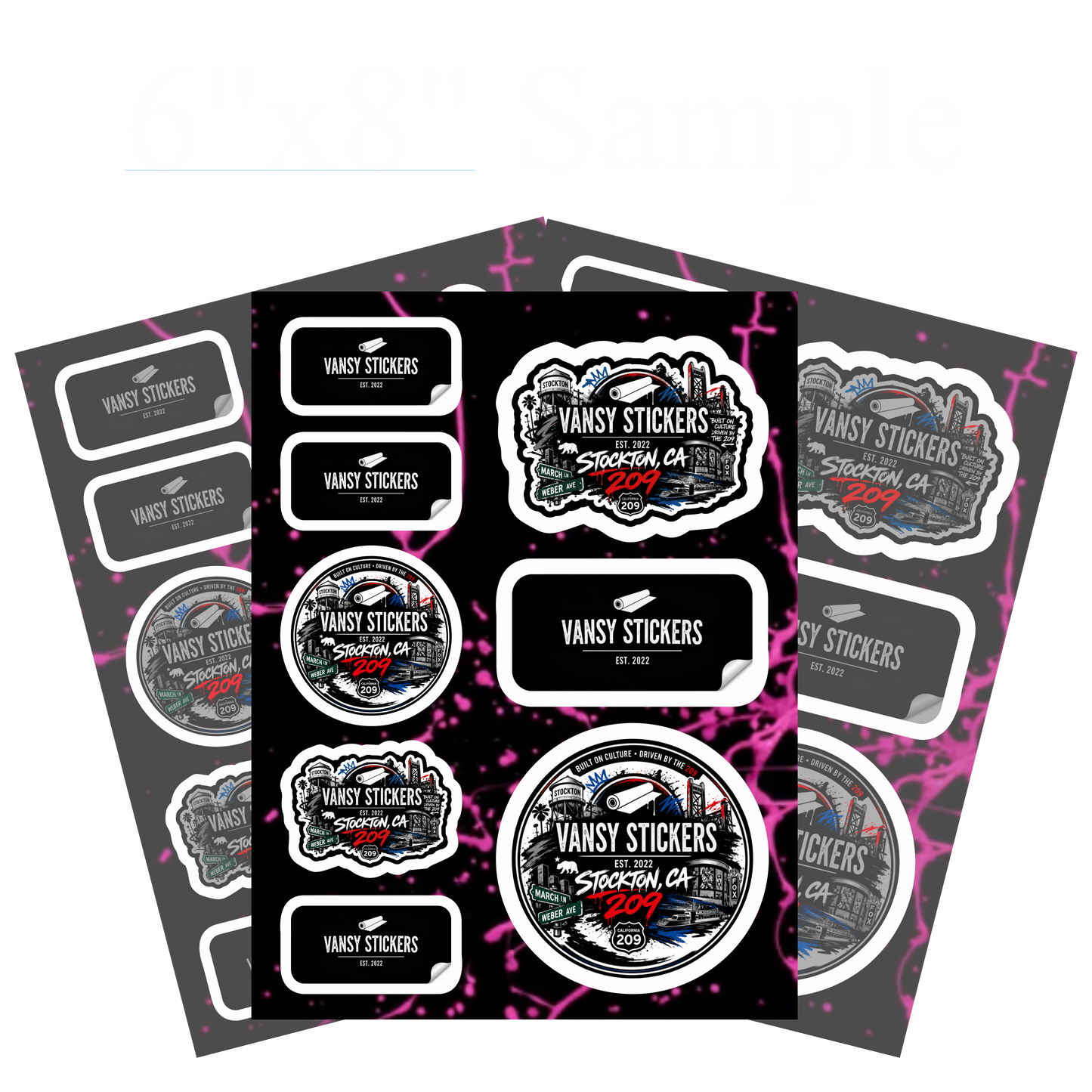 Custom Kiss-Cut Sticker Sheets (Laminated)