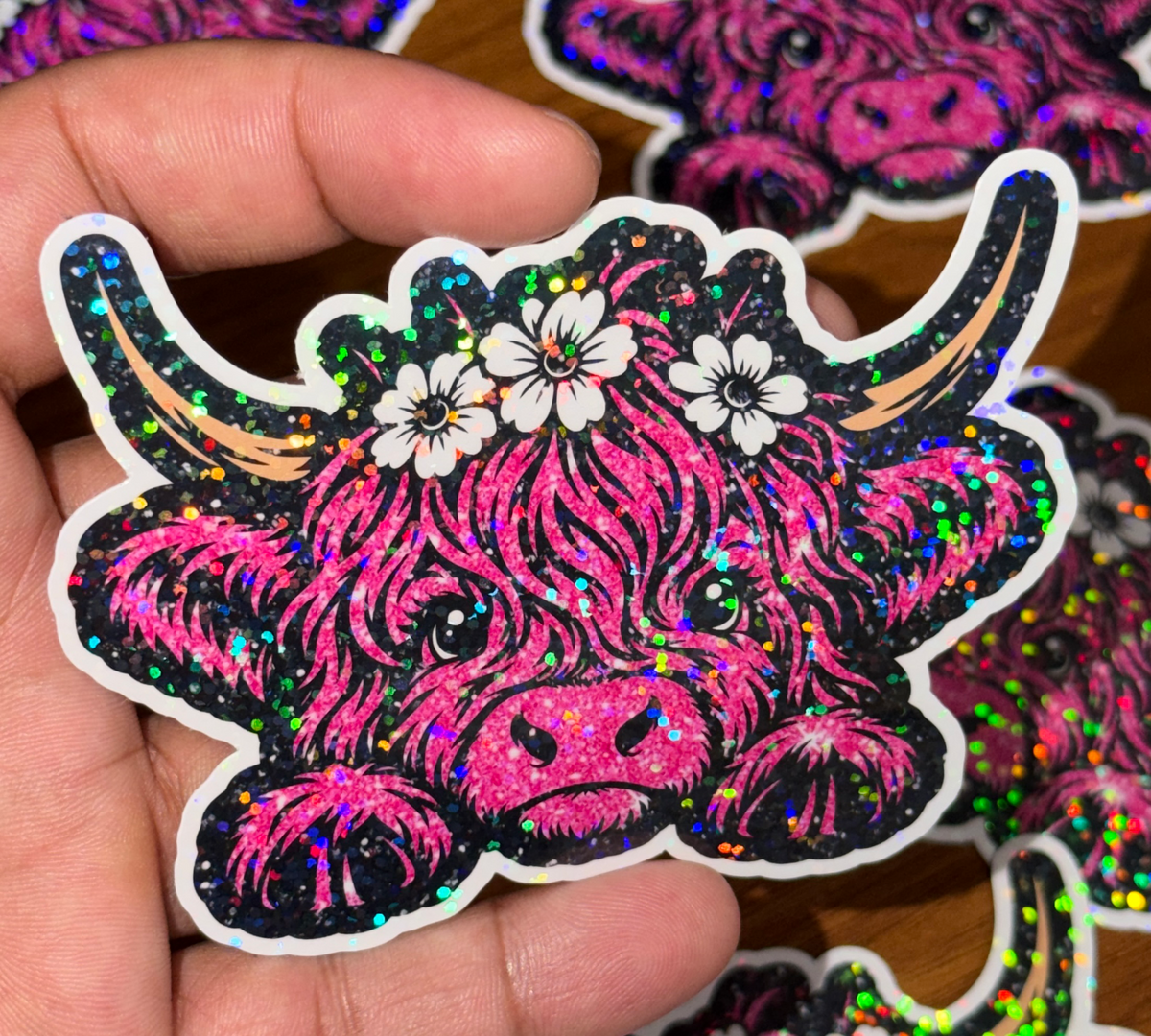 Heart/Glitter Holographic Stickers