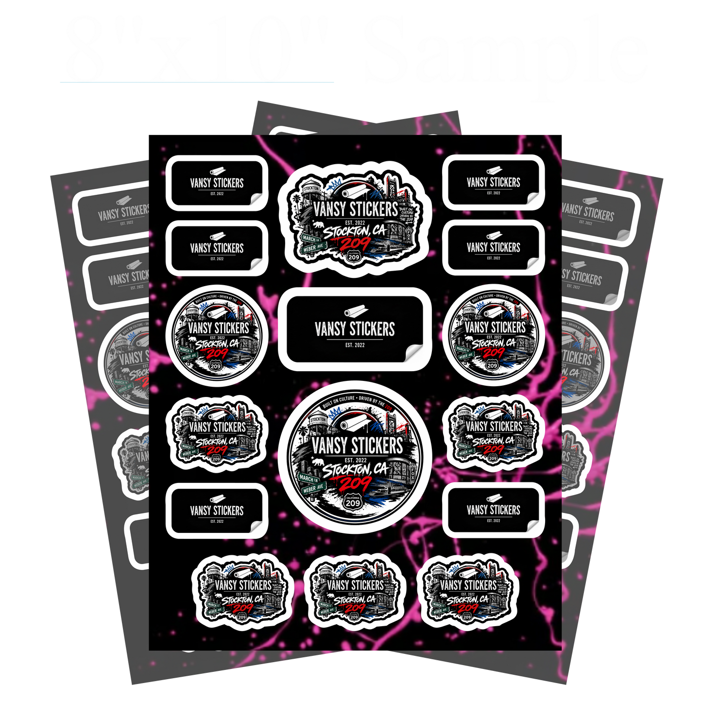 Custom Kiss-Cut Sticker Sheets (Laminated)