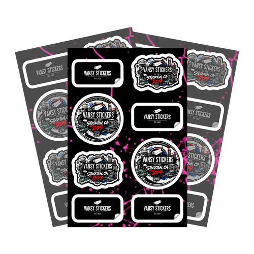 Custom Kiss-Cut Sticker Sheets (Laminated)